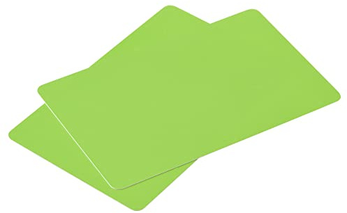 sourcing map 50 Stück Leere PVC Karten Grün Plastikkarte 14mil | für Ausweisdrucker, Grafische Qualität