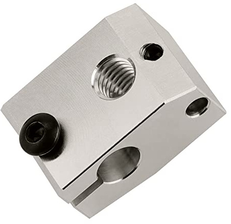 1-Pack Upgrade Mini Plated Copper Heater Block Compatible with Prusa Mini Mini+ 3D Printer Titan Aero Extruder V6 PT100 Sensor Cartridge hotend (Plated Copper)
