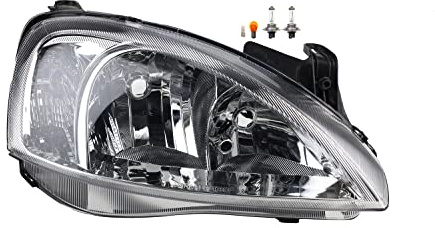 Johns, Scheinwerfer Halogen passend für Opel Corsa C 09/2000-06/03 Rechts Leuchtmittel
