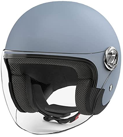 Casques Vintage à Face Ouverte Moto pour Hommes Femmes, Casque de Moto Ouvert Casquette de Baseball avec Visiere ECE Homologué Casque Jet Rétro pour Scooter Cruiser(54-64cm) (Color : Y)