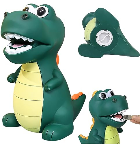 Nizirioo Dinosaurier Spardose für Kinder: Dino Sparschwein groß für Junge und Mädchen, Bruchsichere Spardosen aus PVC-Material für Dekoration des Kinderzimmers, Geburtstagsgeschenk, Taufgeschenke (A)