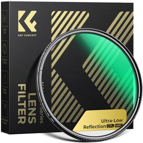 K&F CONCEPT Filter 43mm Ultra-niedrige Reflexion Polfilter CPL Polarisationsfilter Optisches Glas mit Multi-Nano-Beschichtung (Nano-Xcel)
