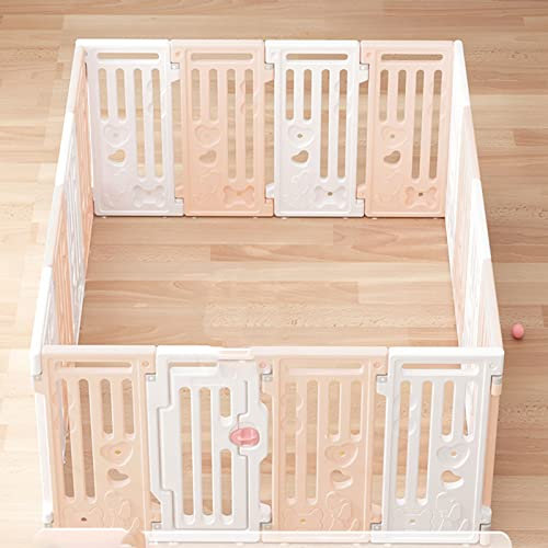 Hundezaun Haustier-Innenisolationszaun Zaun Zuhause Kleiner und mittlerer Hundekäfig geeignet für Wohnzimmer Balkon Schlafzimmer (pink 169 * 136CM)