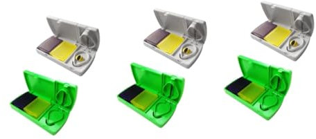 GLEAVI 6 Stk Pillenschneider-Etui Pillenteiler für kleine kleiner Tablettenbehälter Tablettenbrecher Pillenbrecher Medikamententeiler Tablettenschneider tragbar kleine Pillendose