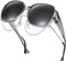 URUMQI Überzieh Sonnenbrille für Brillenträger Damen, Polarisierte Überbrille Sonnenbrille über Normale Brille, Quadratisch Sonnenbrillen Fit over Sunglasses mit UV400 Schutz für Frauen Grau Rahmen