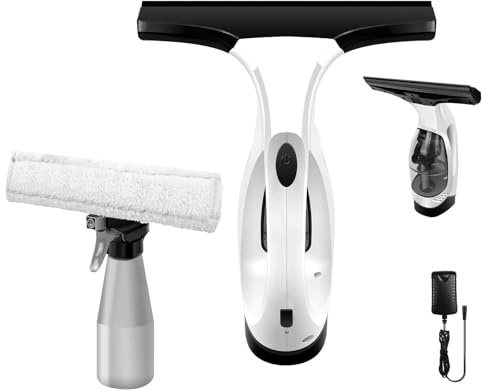 Aspirateur de fenêtre portable, sans fil, nettoyeur de vitres sous vide, outil de nettoyage électrique pour fenêtres, miroirs, carreaux, portes en verre et pare-brise de voiture