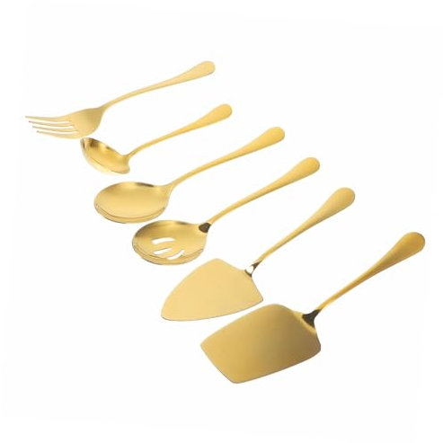PHENOFICE Cuchillos Para Pastel De Acero Inoxidable Utensilios Para Servir De Cubiertos Para Restaurante Cucharas Para Servir Para Bufé De Utensilios Para