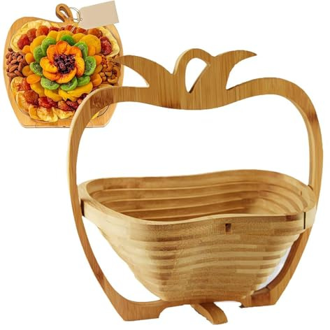 DTREELS Cesto regalo 3 in 1 di frutta secca, vassoio per cibo per le vacanze, scatola per spuntini sani e gourmet, per mamma, papà, donne, uomini, famiglie, compleanni, anniversari, condoglianze