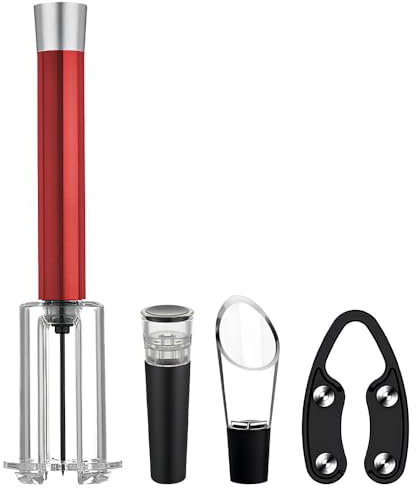 Juego de sacacorchos de aire comprimido, abridor de botellas con cortador de láminas, tapón de botella y boquilla para el hogar, fiestas, festivales de San Valentín, banquetes formales