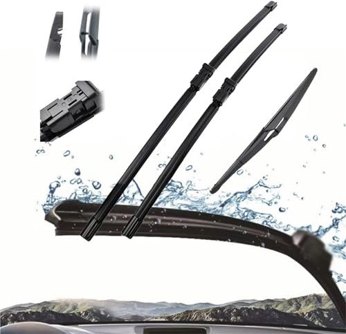 NKLDDE Front & Rear Wiper Blades Set For Fiat 500L 2012-2022 Windshield Windscreen Clean Window Rain Brush 26+15+12