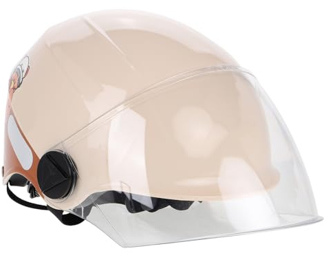 Toyvian Casque de Protection Garçon et Filles Visière Solaire Transparente Réglable, Équipement de Sécurité Vélo pour Jeunes, Demi-Casque Léger Trottinette et Activités Plein Air