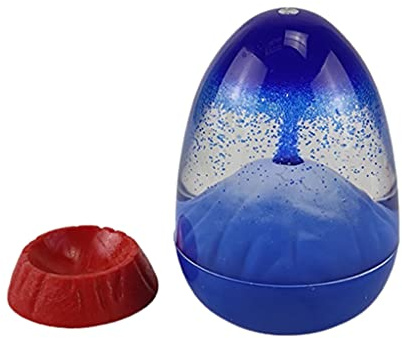 Clessidra con movimento liquido a forma di uovo vulcano eruzione con base calmante sensoriale lenitivo sabbia ornamento da tavolo vulcano clessidra