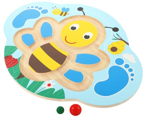 NAMOARLY Balanceplatte Holz Wackelbrett Für Kleinkinder Gleichgewichtstraining Sensorisches Spielzeug Kinder Gewichtssinn Wippe