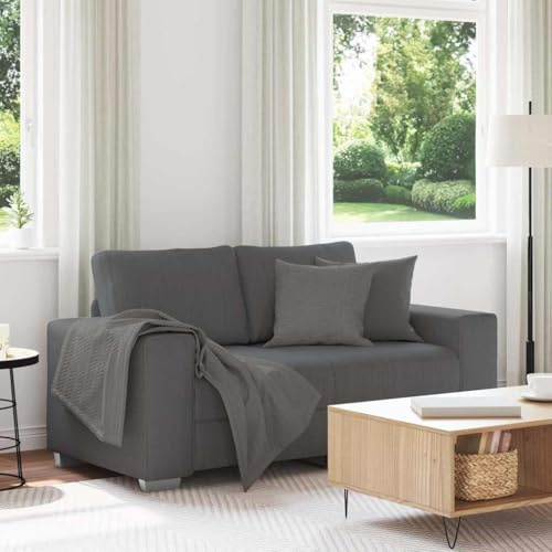 WEMYUFURN Zweisitzer-Sofa aus Cordstoff mit gepolsterten Sitzflächen und robustem Gestell für Wohnzimmer und Arbeitszimmer, Relaxsofa mit strukturierter Optik und stabilen