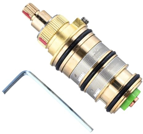 Copper Thermostatic Valve Spool 1pcs Full Copper Brass Bath Shower Thermostat Mixing Valve Rod Faucet Home Improvement