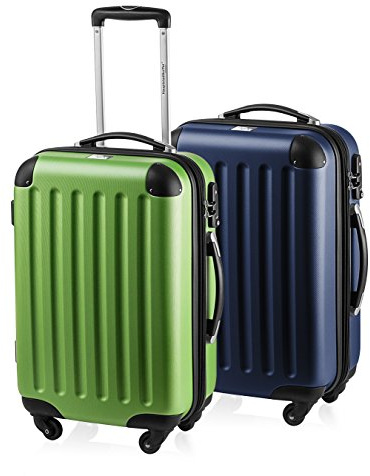 Hauptstadtkoffer Resväska set året runt 15, Äppelgrön-mörkblå, Set 55/55 cm, resväska