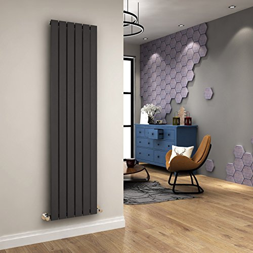 ELEGANT 1800 x 452 mm Anthracite Vertical Column Radiator Flat Radiator Panel Bathroom Designer Single