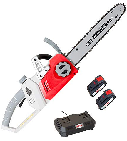 IKRA batteridriven motorsåg ICC 2/2035 inkl. 2x batteri & dubbel snabbladdare, kaplängd 34,5cm
