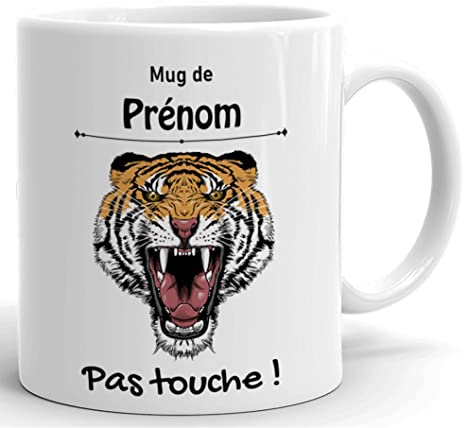 L'Esprit Des Anges Tasse Mug Humour Personnalisable Prénom - Mug De Prénom, Pas Touche - Cadeau Personnaliser Ado Femme Homme Maman Papa Anniver