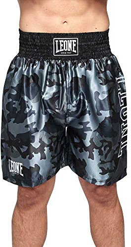 LEONE 1947, Pantalones Cortos De Boxeo De Camuflaje, Unisex Adulto, Gris, M, AB221