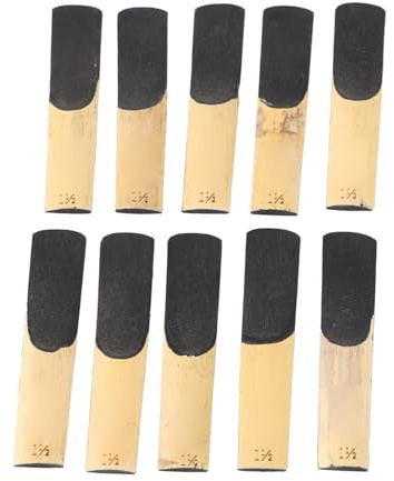 Demeras 10St¡§1ck Saxophon Bambus Bl?tter, Saxophonblatt Tenorsaxophon Reed 1 5 St?rke Ersatz Kit Musikinstrument Zubeh?r Reeds Reparate Parts, Spielzubeh?r