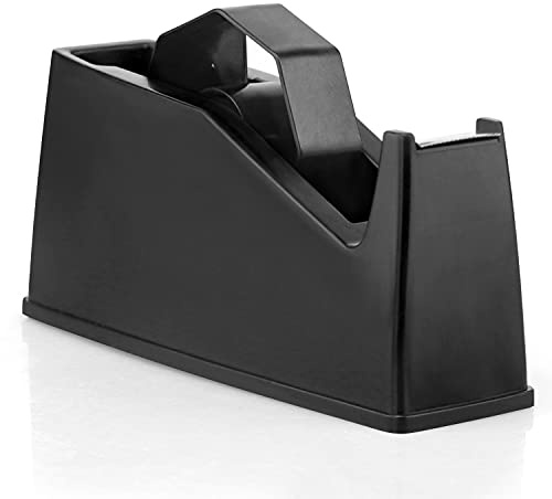 Heat Tape Dispenser, Masking Tape Dispenser, Holder Fits 1 and 3 Core, 6.8 x 2.2 x 3.4 Inch, Desktop Tape Dispenser, Heat Tape for Sublimation(Black)