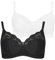 Yours 2 Pack & White Non-Padded Non-Wired Full Cup Bras - Women's - Plus Size Curve