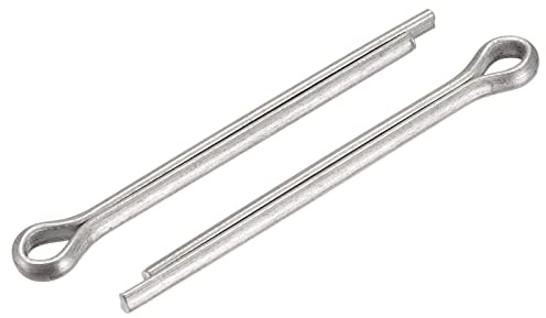 sourcing map 2Stk Geteilter Splint 6mm x 70mm Karbonstahl Klippverschluss silberfarben