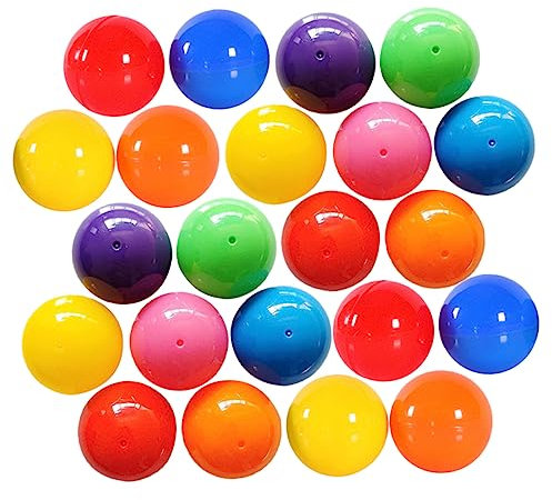 CLISPEED 100 Stück Lotterie-Hohlkugeln, Tombola-Bälle Kleine Befüllbare Kugeln Ornament Ohne Zahl für Partygeschenke (4 cm 5 Farben)