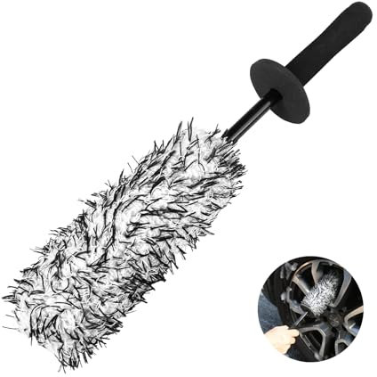 Frevoitna 40cm Spazzola Lavaggio Auto, Spazzola per Cerchioni in Microfibra, Prodotti per Pulire Gomme Utilizzare per Pulizia Cerchi, Cura Ottimale dei Cerchioni Senza Graffi per Tutti i Tipi Ruote