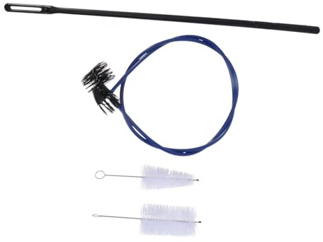 ifundom 4stücke Blasinstrumentenreiniger Set mit Bürste Doppelbürste und Flexibler Bürste für Trompetenmundstücke und Blasinstrumente zum Säubern und Pflegen