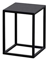 TEmkin Blumenständer aus Eisen, für den Boden, für den Innenbereich, für Grünpflanzen, Blumentopfständer, Marmor, Blumentisch, Wohnzimmerregal (schwarz)