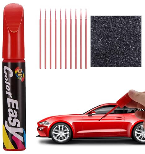 KARELLS Stylo Retouche Carrosserie Auto, Retirer les rayures, Marqueur couvre-rayures, Réparation de peinture, Rouge