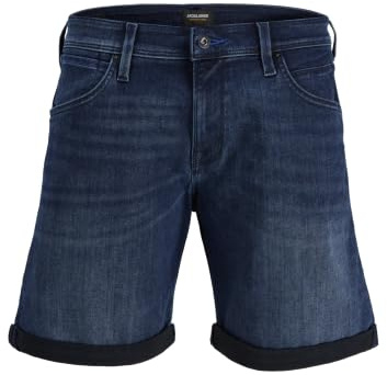 JACK & JONES Pantalones Cortos para Hombre, Blue Denim/Pack:Am 316, L