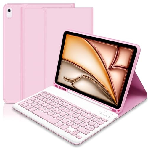 tititinita Funda para iPad Air de 11 Pulgadas con Teclado 2024, Funda de Teclado para iPad Air de 6ª generación, Funda Inteligente con Teclado Desmontable para iPad Air 11/Air de 10.9 Pulgadas 5ª/4ª