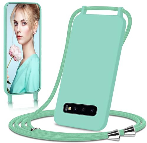 Ailicici Handykette für Samsung Galaxy S10 Hülle, Necklace Hülle mit Bands Handyhülle für zum Umhängen, Silikon Case mit Handykordel, Schutzhülle zum Umhängen Kordel
