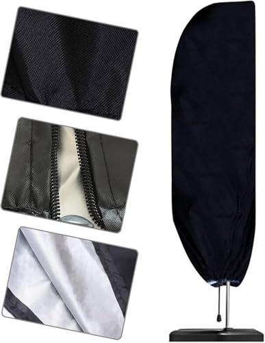 Ombrellone da Balcone Semicircolare 8x4ft, Ombrellone da Parete, Altezza Regolabile, Ombrellone da Esterno Mezzo Parasole con Manovella e 5 Stecche,Un Colore,265x40/70/50cm