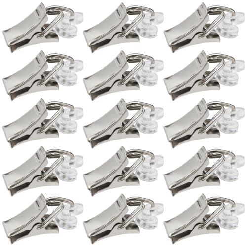 The Lord of the Tools 130x T-Gleiter Vorhangclips T-Rolling Ringe mit Klemme Gardinenhaken mit Rollen für Vorhanghaken Duschvorhang Tür Vorhänge Wohnwagen