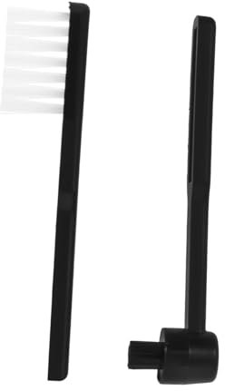 Alasum Spazzola per Pulizia Stilo Giradischi Antistatica, Set 2 Pz con Spazzola Rotonda Nera E Bianca, Accessorio per Pulizia Vinile E Lettore CD, Design retrò Portatile