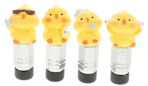 BESPORTBLE 4piezas Paquete Familiar Tapas Válvula Bicicleta Diseño Pollito Decorativas Válvula Neumático