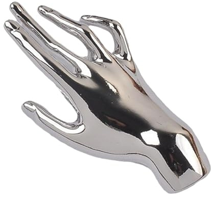 Jiuvaso Spilla da Donna a Forma di Mano, in Lega Leggera, per Giacca, Sciarpa, Cappotto, Elegante, per Abiti, Camicie e Giacche, Argento