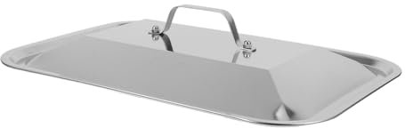 Alipis Tapa De Sartén Para Pescado De Acero Inoxidable Rectangular Con Asa Tapa Para Bandeja De Hornear Para Picnics y Cenas De Buffet