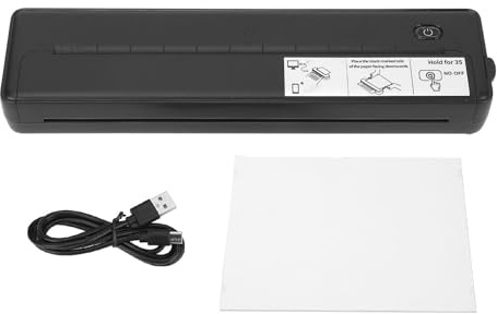 WOHPNLE Impresora térmica Bluetooth, Impresora Multifuncional A4 Portable A4 203DPI para el hogar y la Oficina inalámbrica y USB Compatible, Negro