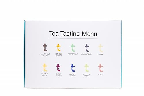 Twist Teas - A5 Tasting Menu - A Carefully Selected Assortment of 10 Different Tea Blends Including Great Taste Award Winners | 10 Pyramid Tea Bags - (1 Per Blend)
