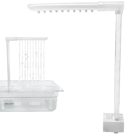 Accesorios de ducha para loros: ducha con fuente en jaula, piscina automática para mascotas, diseño de agua corriente | Práctico juguete de baño para periquitos, tortolitos, periquitos, canarios, pája