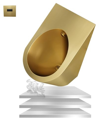 High-Efficiency Wall-Mounted Sensor Urinal Trough - Commercial Flushing Urinal for Men, Perfect for Home Bathrooms, Hotels, Restaurants & Public Restrooms