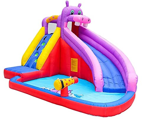 Portable Outdoor Inflatable Bounce House With Water Slides For Home Pool
