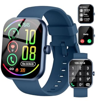 Smart Watch for Men Women, 1.96 Smart Watches Answer/Make Calls, Fitness Watch with Heart Rate/Sleep Monitor, 100+ Sport Activity Tracker Step Counter, IP68 Waterproof Fitness Tracker for Android iOS