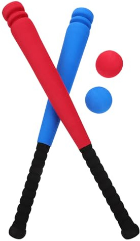 Veemoon Bate de Béisbol Ligero de Espuma Eva, 2 Unidades 2 Balones, Juguete Deportivo para Interior y Exterior, Adecuado para Juegos al Aire Libre y Desarrollo Motriz Color Aleatorio