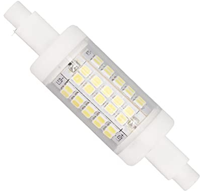 Naroote R7s LED- 5W Ljus Vit 6000K Majsljus för Hembelysning Verkstad och Säkerhet Använd 80 Mm Keramik och PC